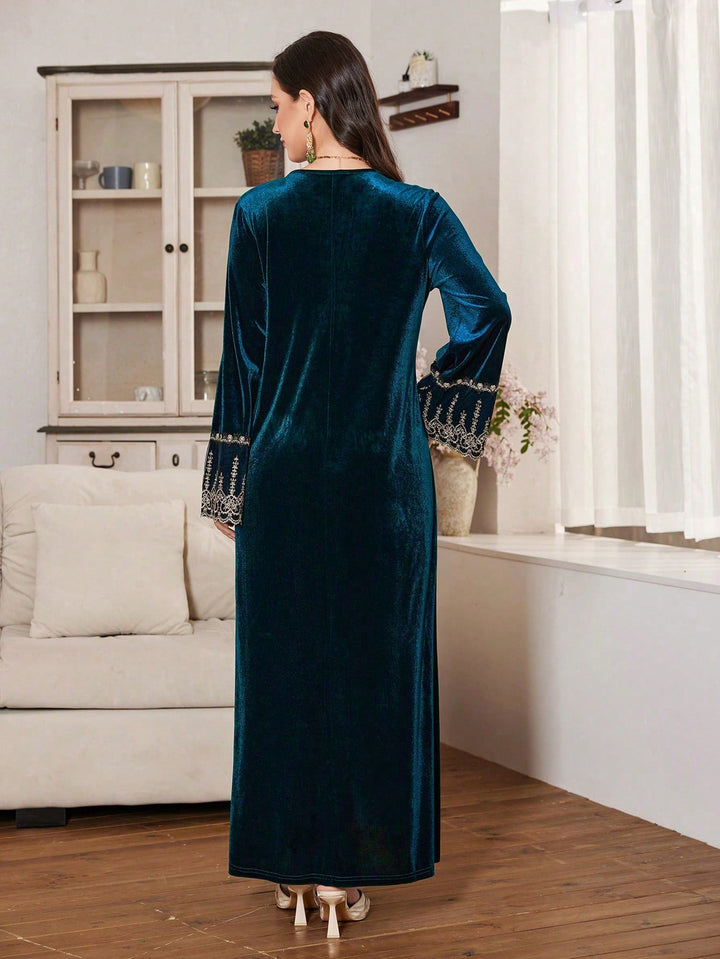 Set caftan și jalabiya SHEIN, turcoaz