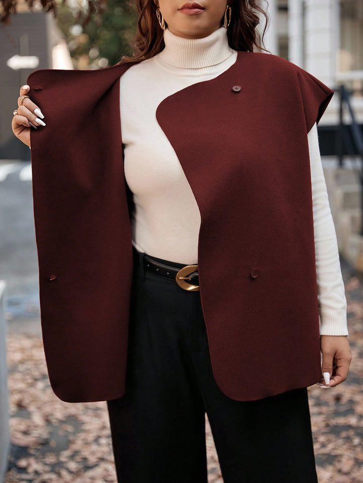 SHEIN mellény, bordó