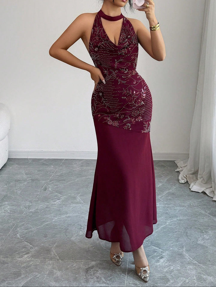 Rochie maxi SHEIN, vișiniu