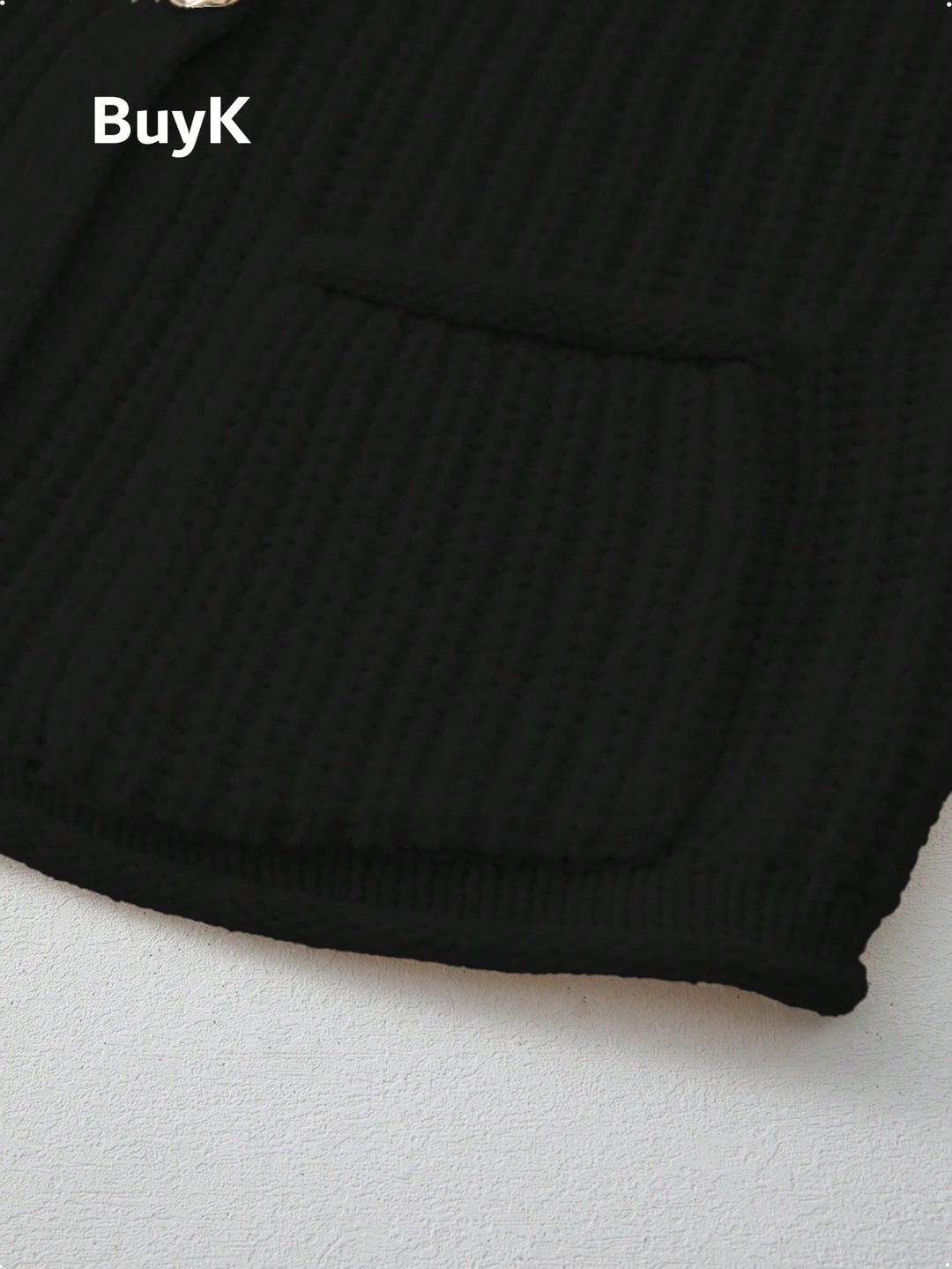 Vestă tricotată SHEN, negru