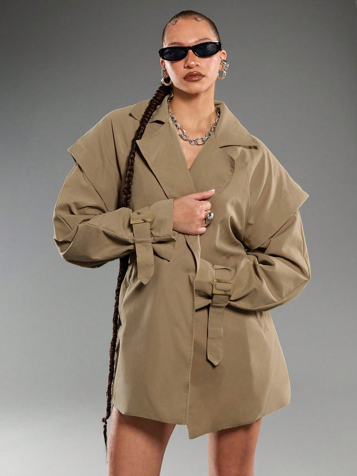 Trench SHEIN, kaki