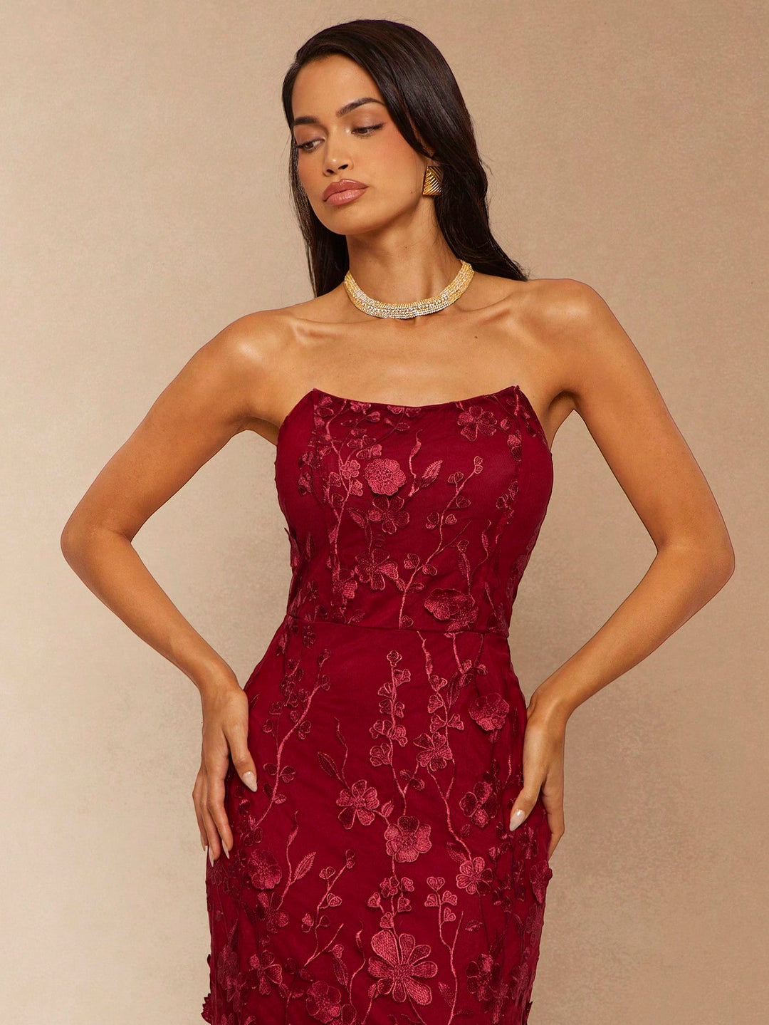 Rochie maxi SHEIN, vișiniu
