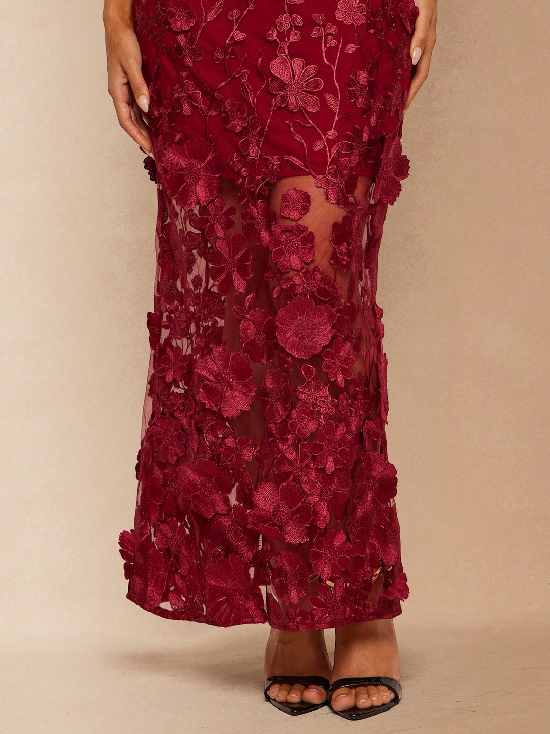 Rochie maxi SHEIN, vișiniu