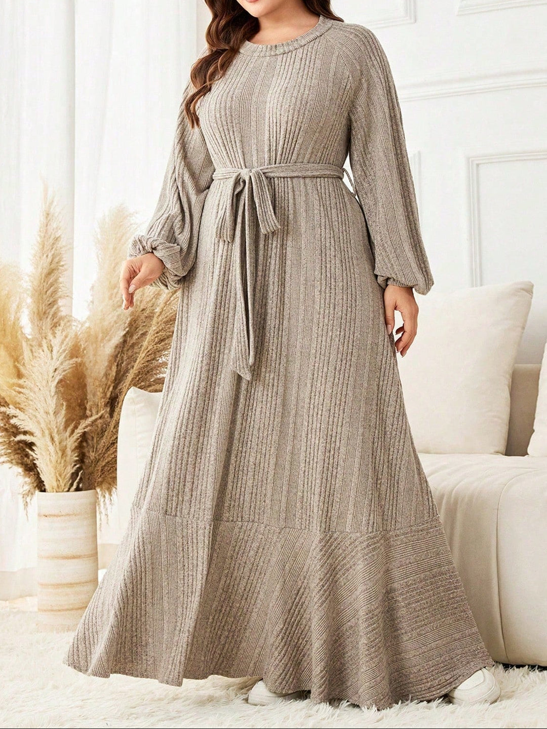 Rochie maxi SHEIN, bej