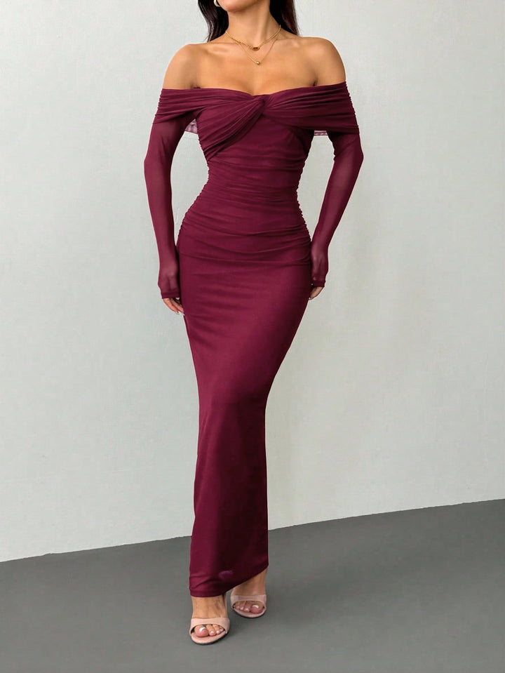 Rochie maxi SHEIN, vișiniu