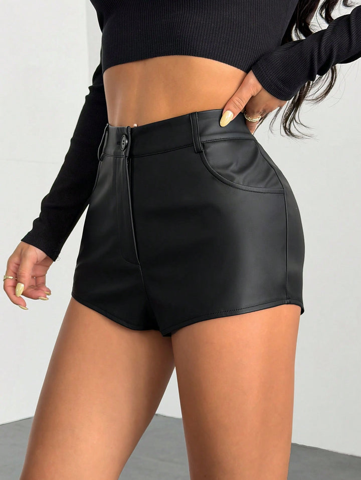 Pantaloni scurți SHEIN, negru