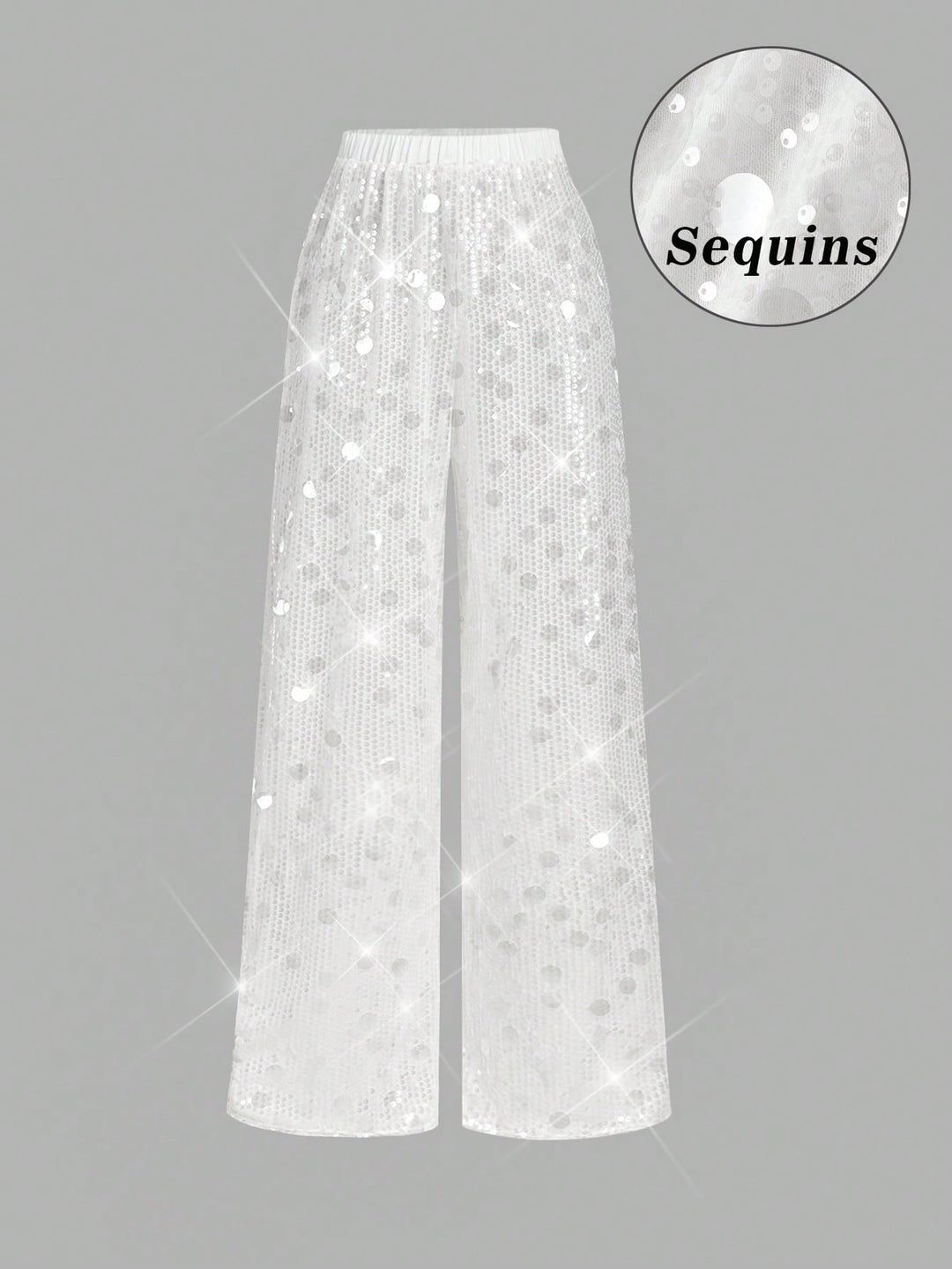 Pantaloni SHEIN, alb