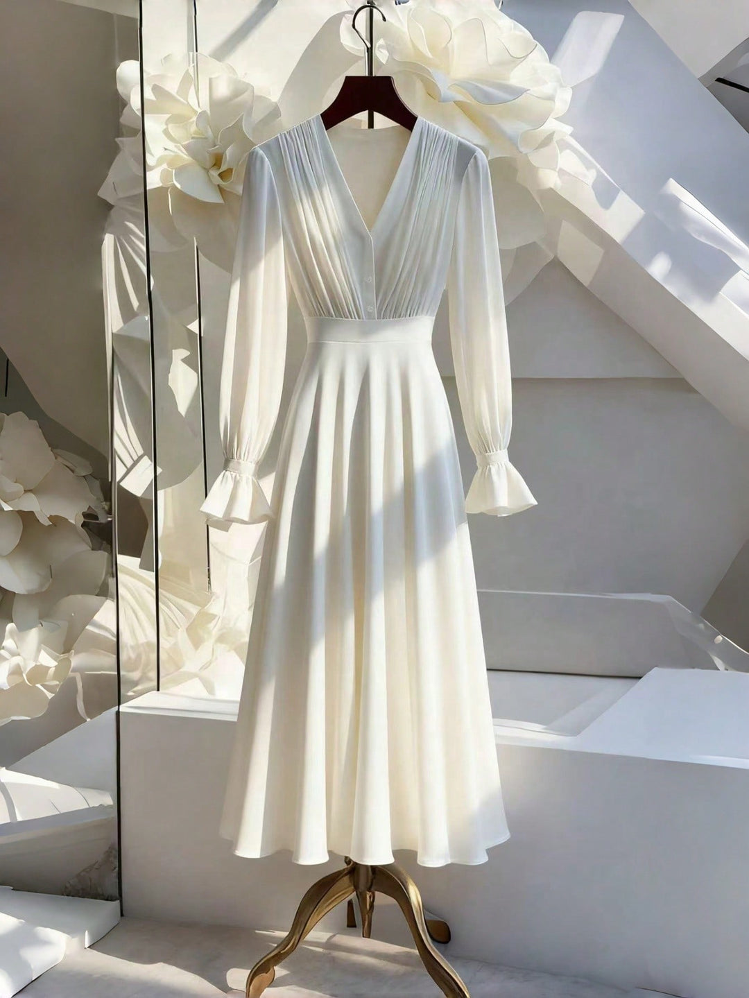 Rochie maxi SHEIN, alb