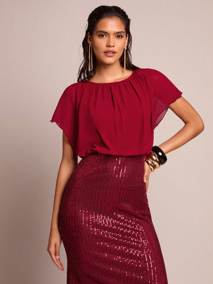 Rochie maxi SHEIN, vișiniu