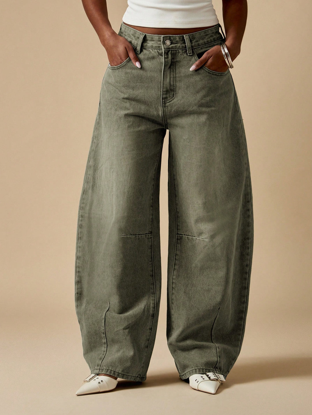 Jeans SHEIN, kaki