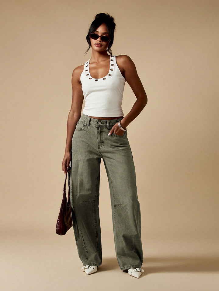 Jeans SHEIN, kaki