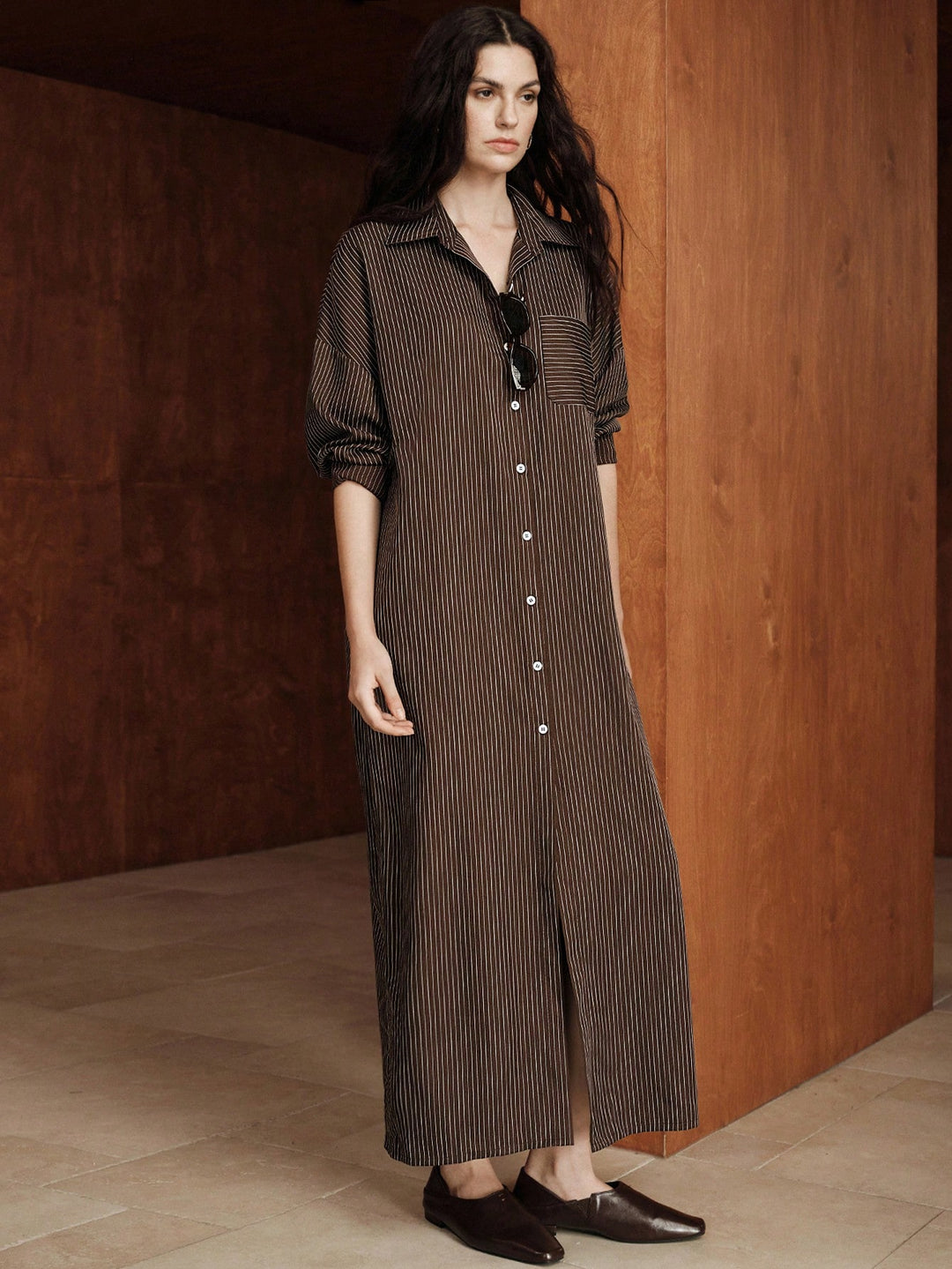 Rochie maxi SHEIN, maro