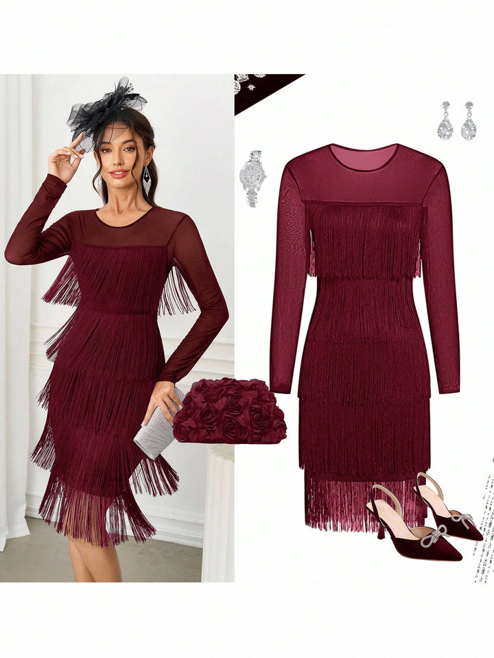 Rochie scurtă SHEIN, vișiniu