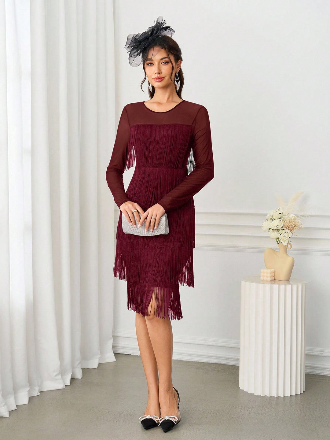 Rochie scurtă SHEIN, vișiniu