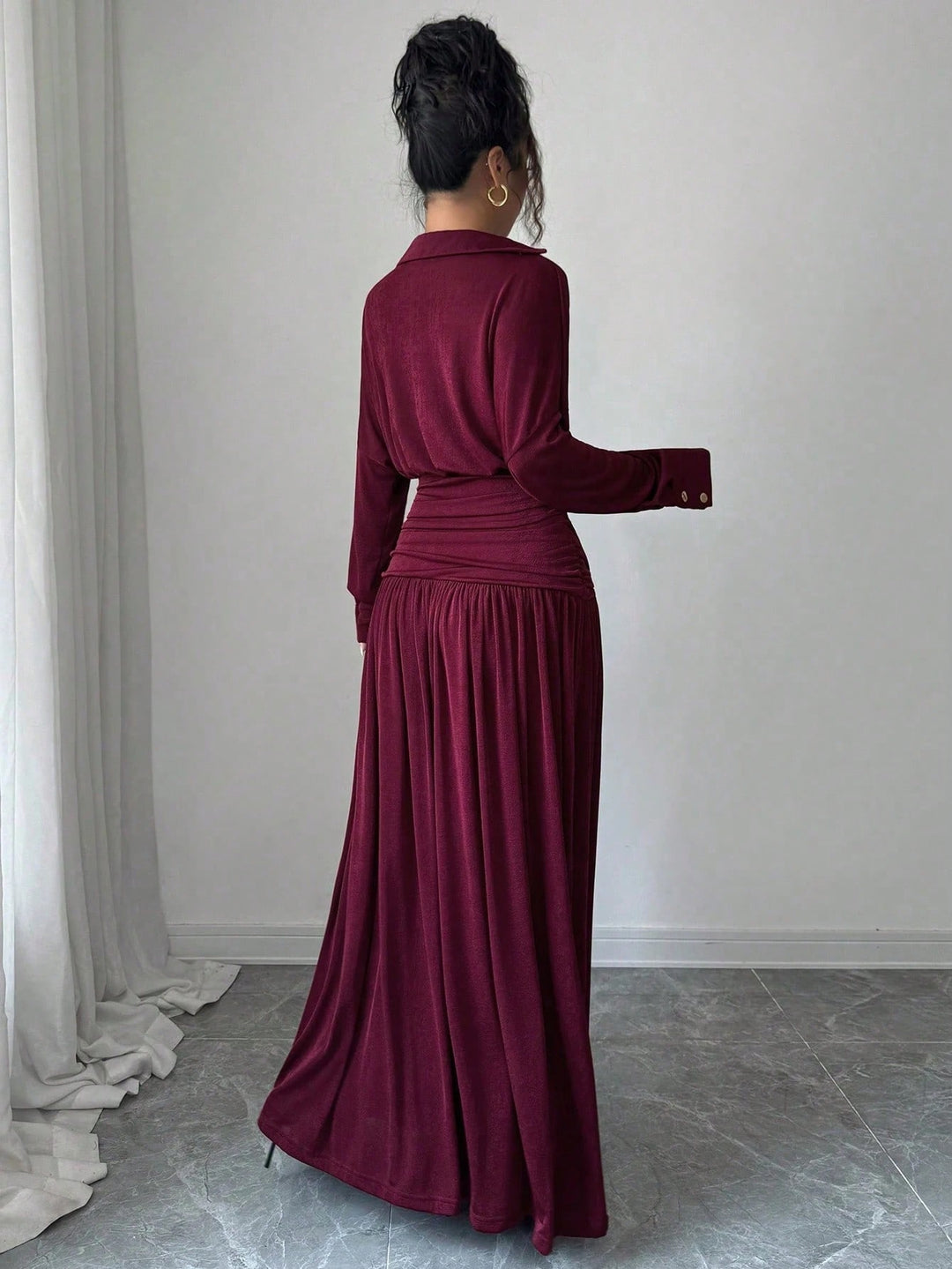 Rochie maxi SHEIN, vișiniu