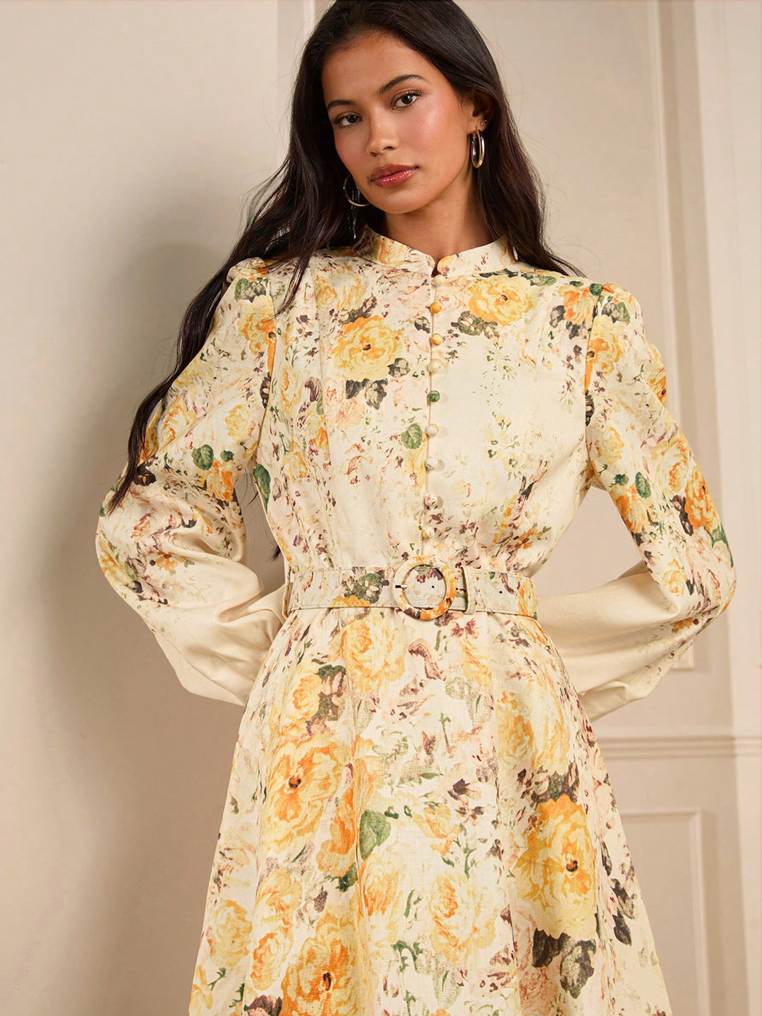 Rochie midi SHEIN, galben