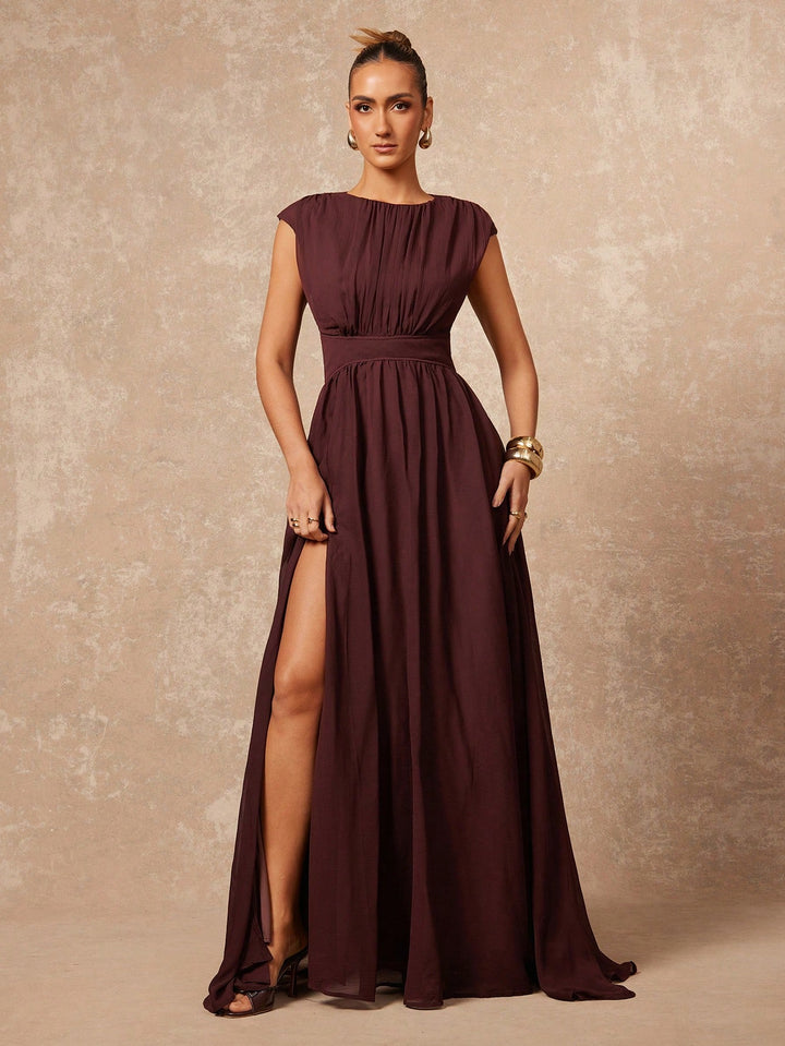 Rochie maxi SHEIN, maro