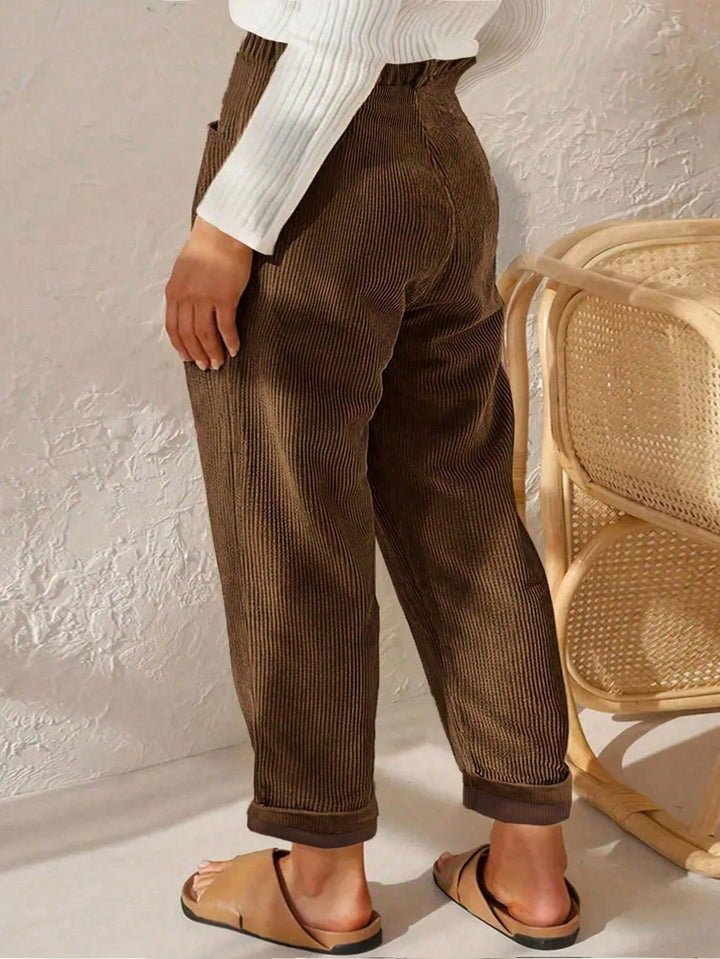 Pantaloni SHEIN, maro