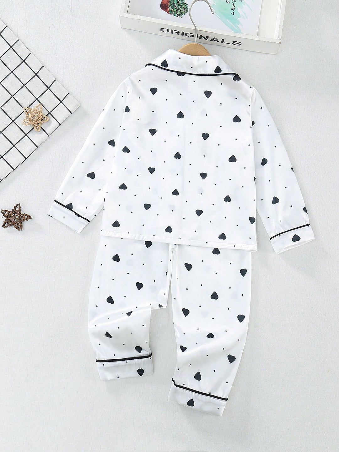 Compleu pijamale SHEIN, alb