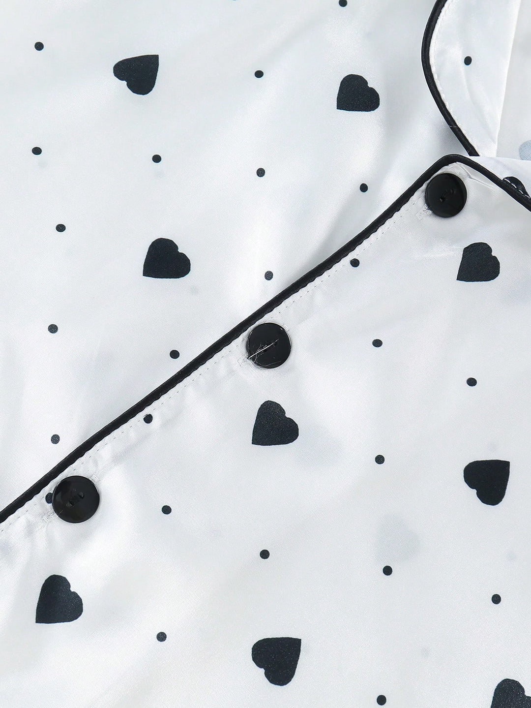 Compleu pijamale SHEIN, alb