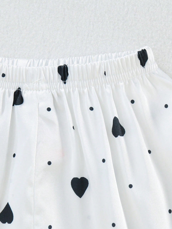 Compleu pijamale SHEIN, alb