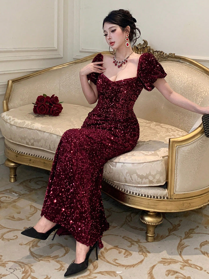 Rochie maxi SHEIN, vișiniu