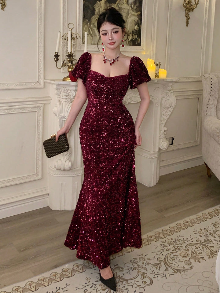 Rochie maxi SHEIN, vișiniu