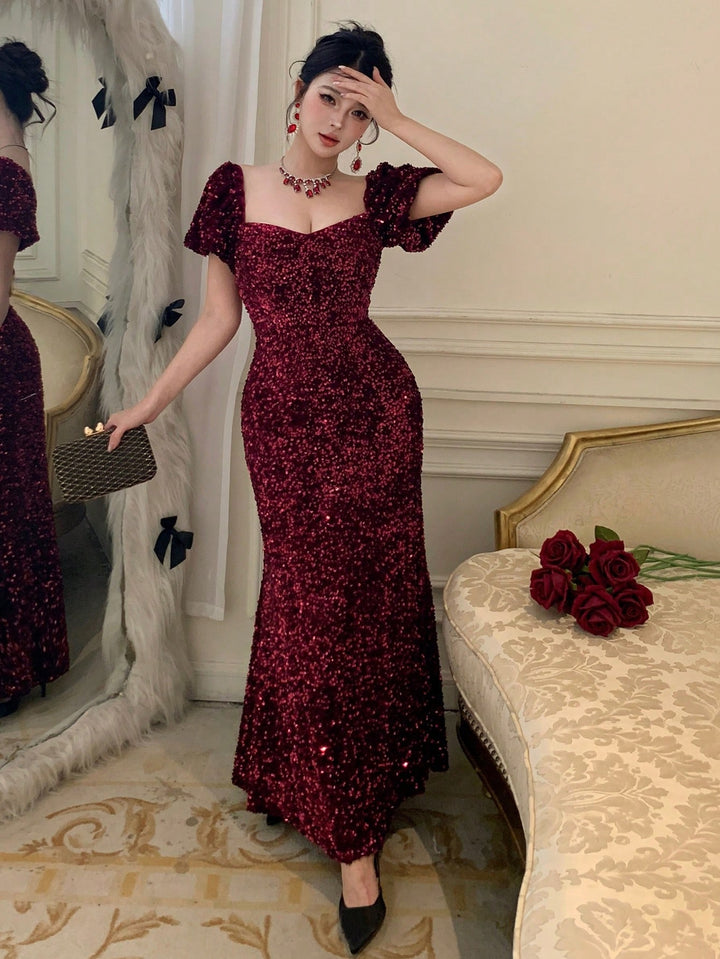 Rochie maxi SHEIN, vișiniu