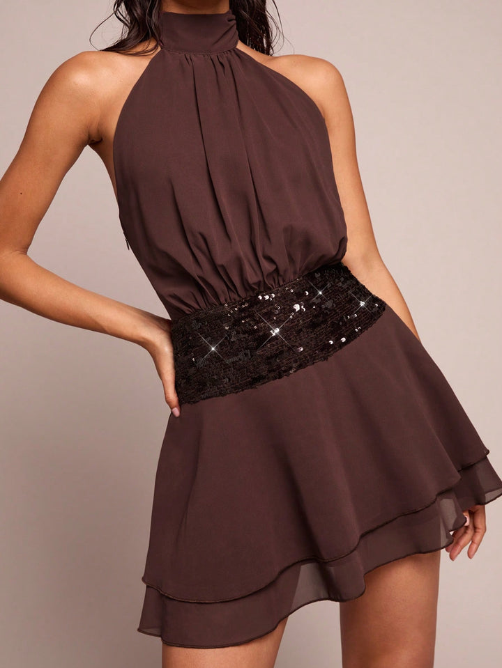 Rochie mini SHEIN, maro