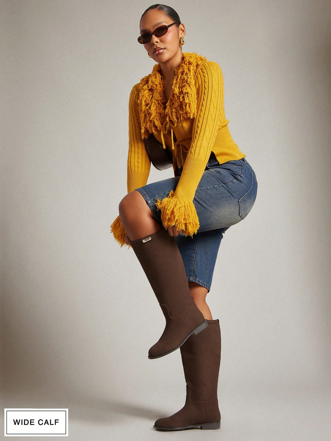 Botine SHEIN, maro
