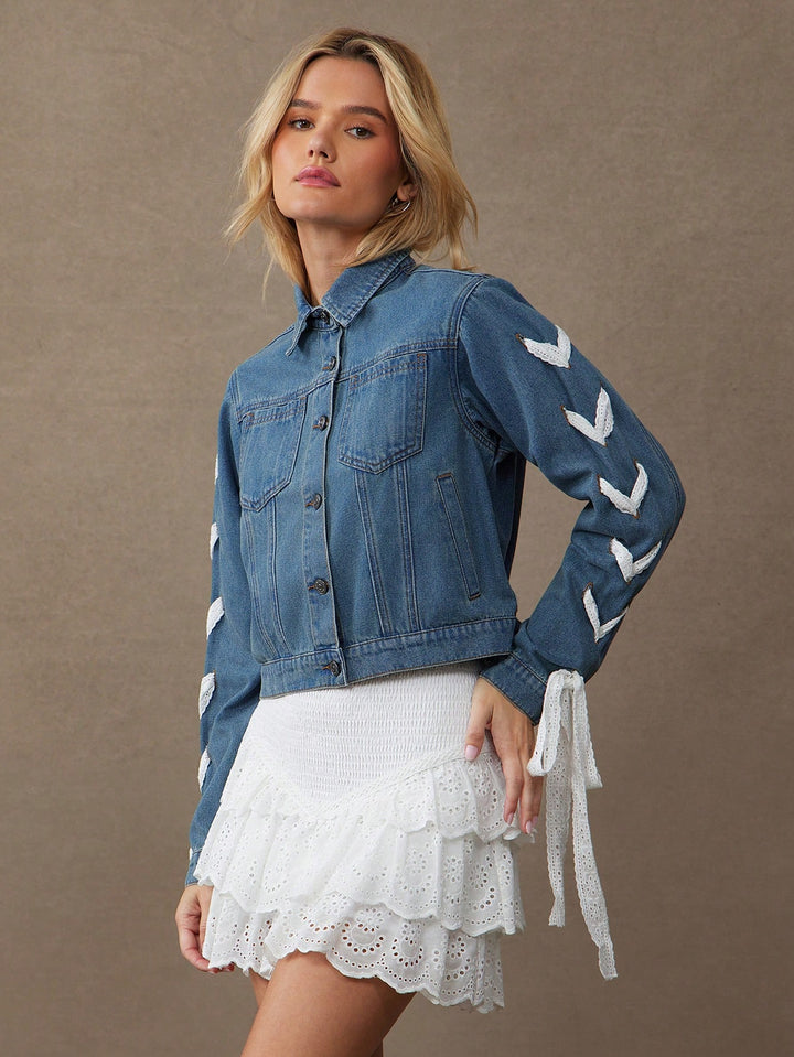 Jachetă denim SHEIN, albastru