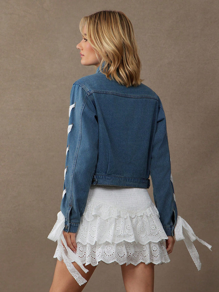 Jachetă denim SHEIN, albastru