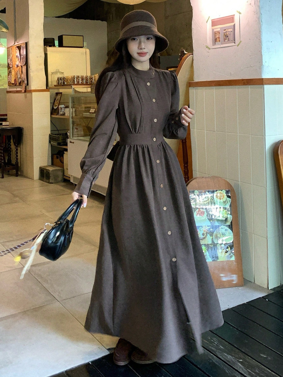 Rochie maxi SHEIN, maro
