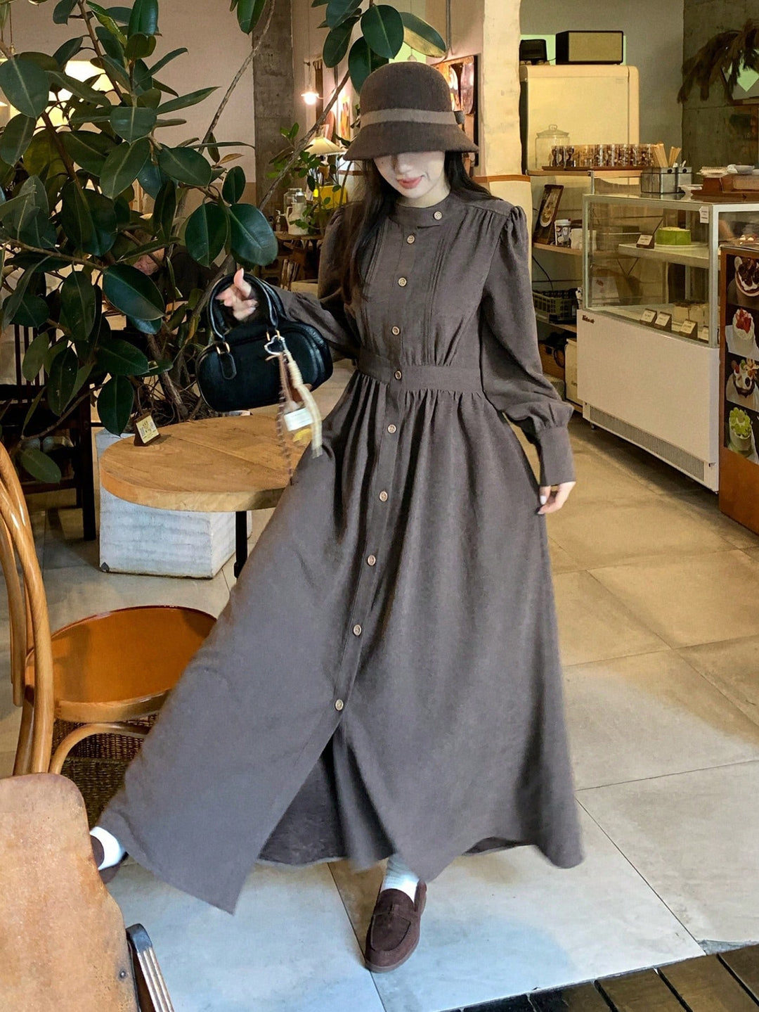 Rochie maxi SHEIN, maro