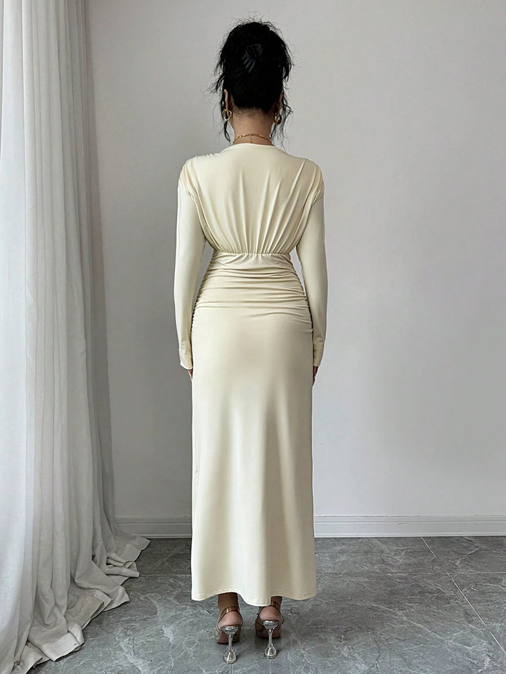 Rochie maxi SHEIN, crem