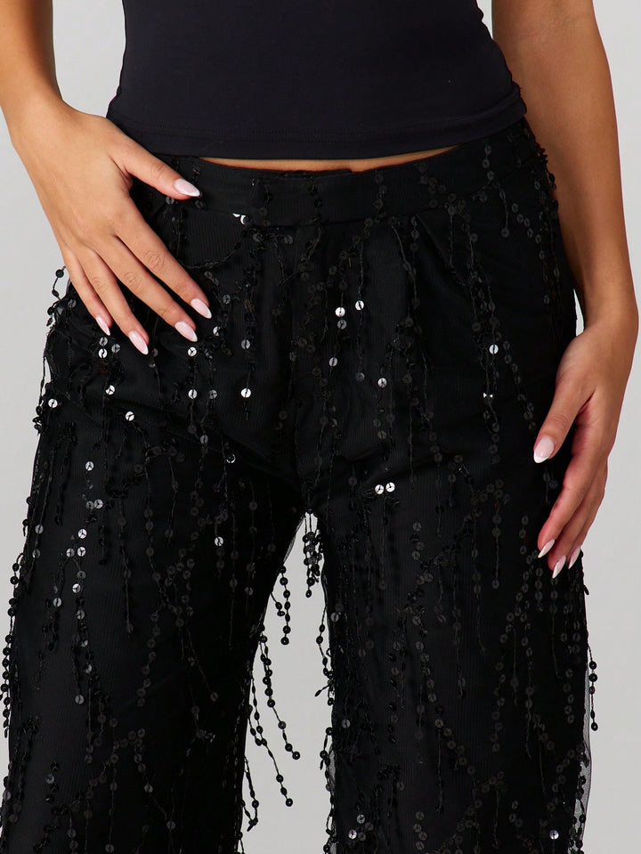 Pantaloni SHEIN, negru