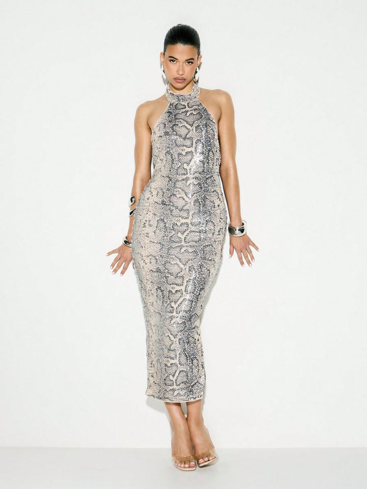 Rochie maxi SHEIN, gri