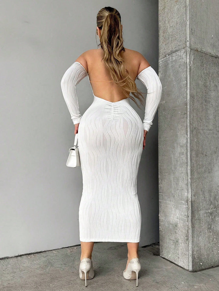Rochie midi SHEIN, alb