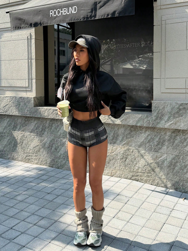 Pantaloni scurți SHEIN, negru