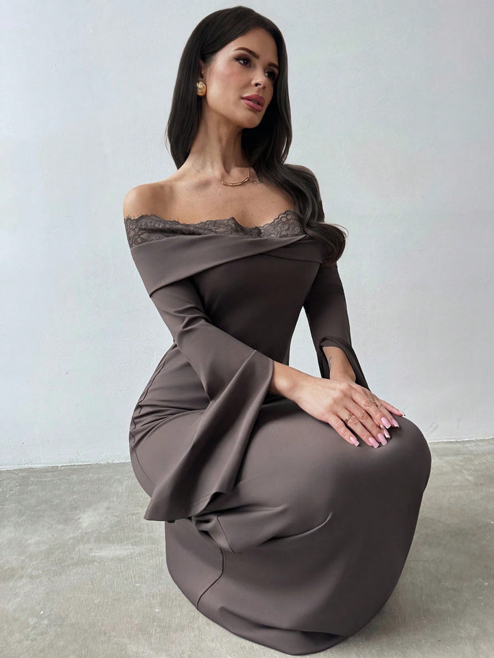 Rochie maxi SHEIN, maro
