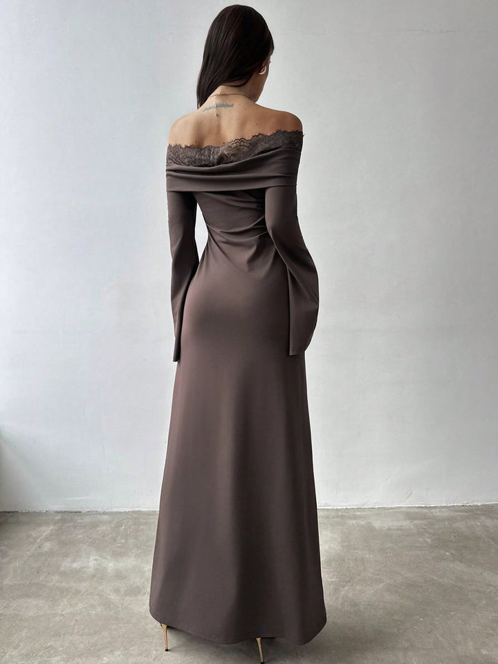 Rochie maxi SHEIN, maro