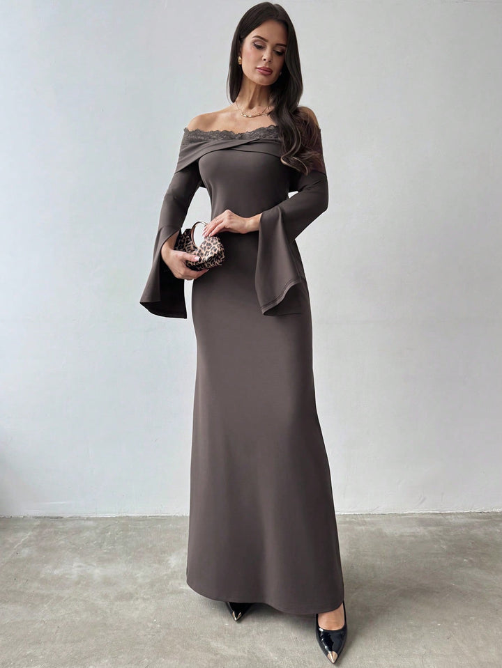 Rochie maxi SHEIN, maro