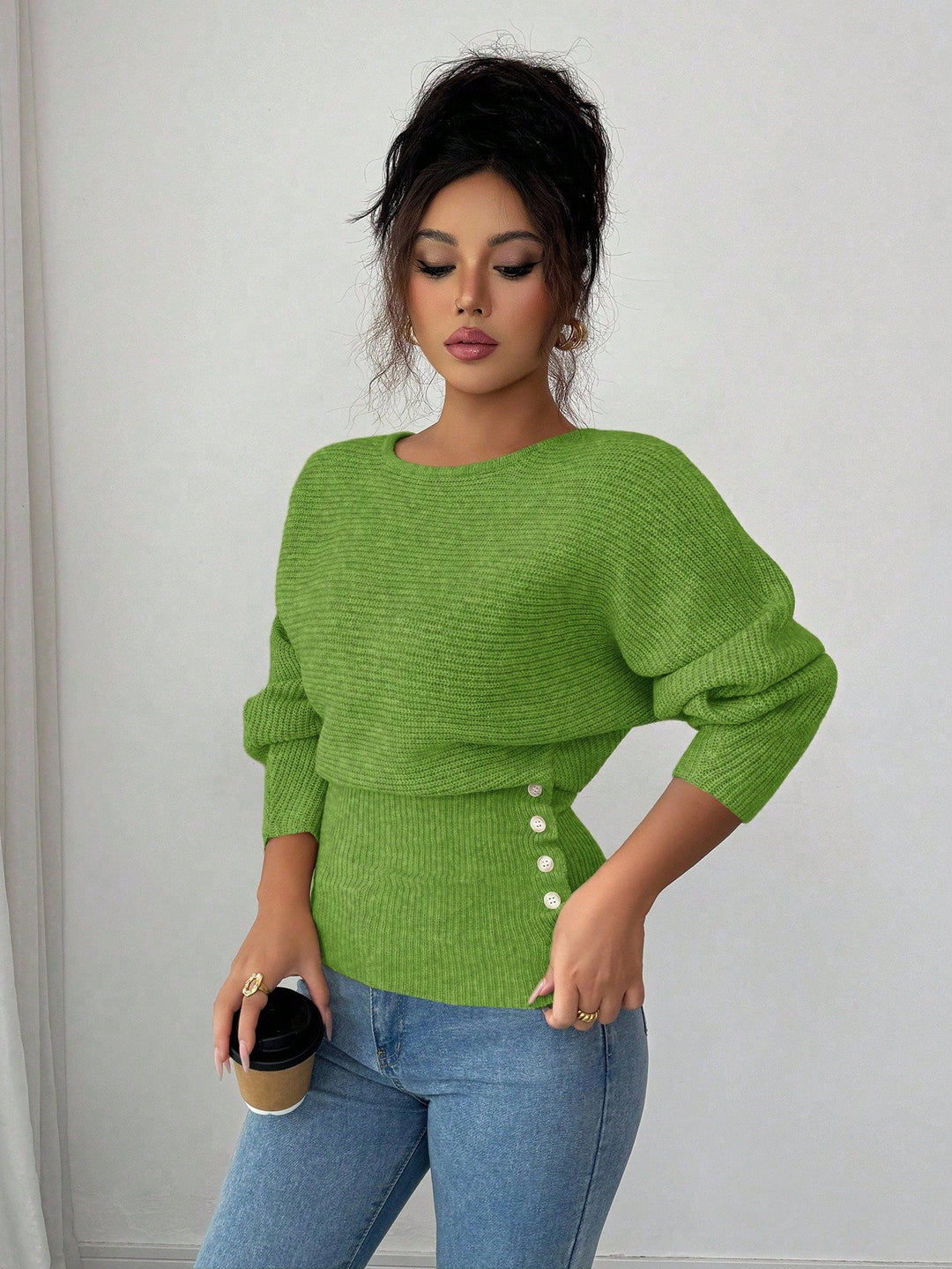 Pulover SHEIN, verde
