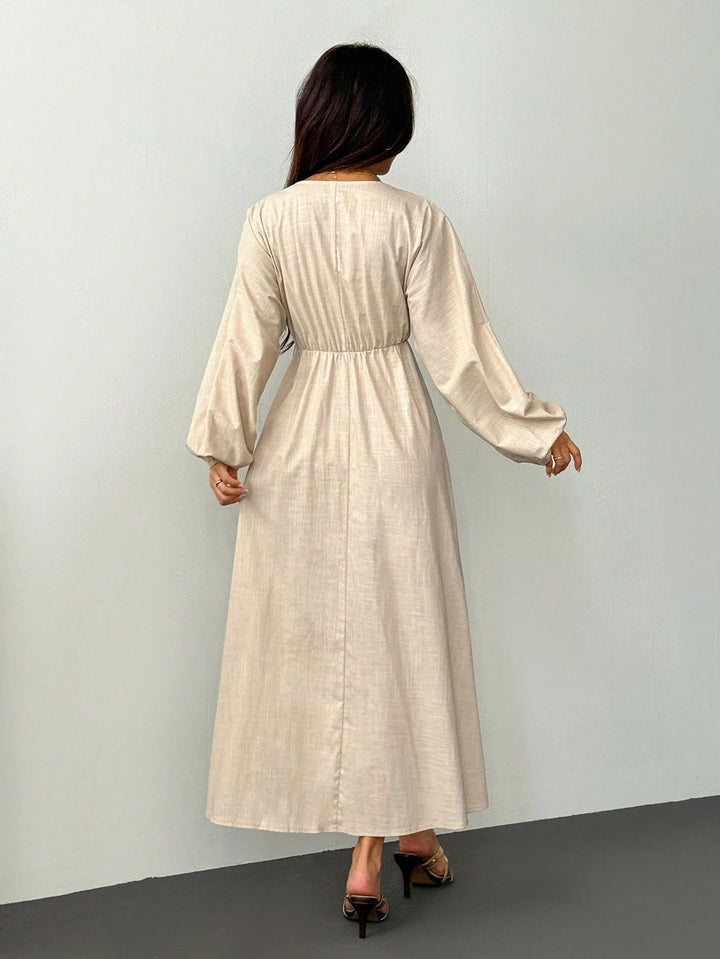 Rochie maxi SHEIN, bej