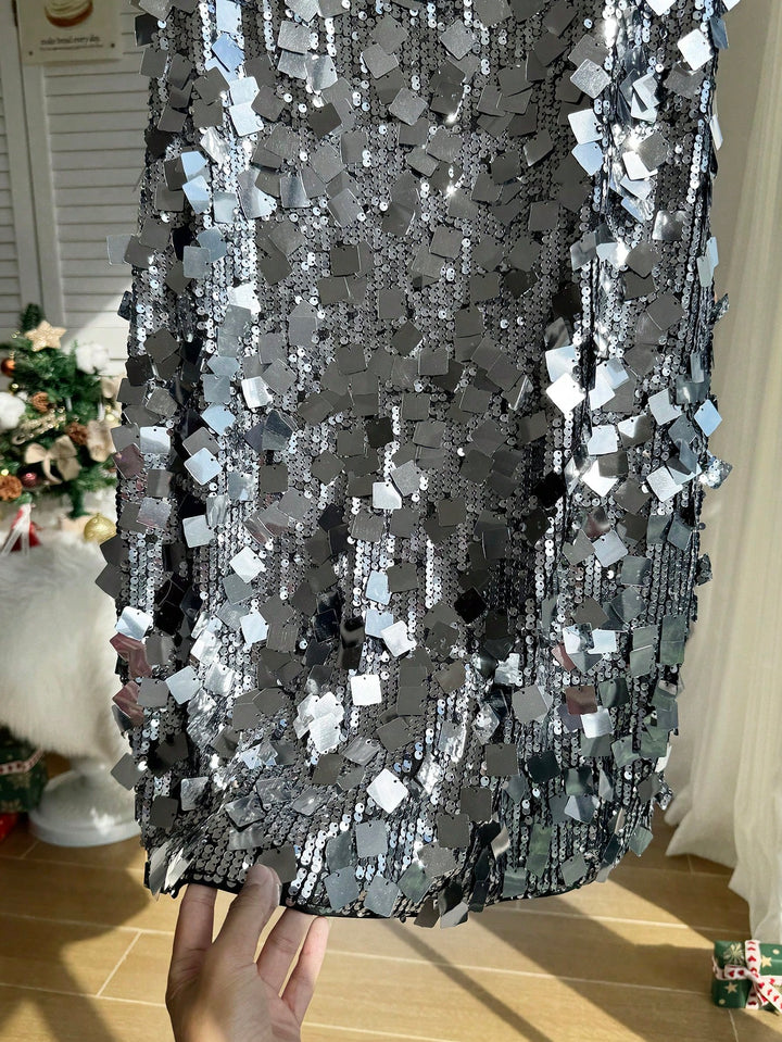 Rochie de ocazie SHEIN, argintiu