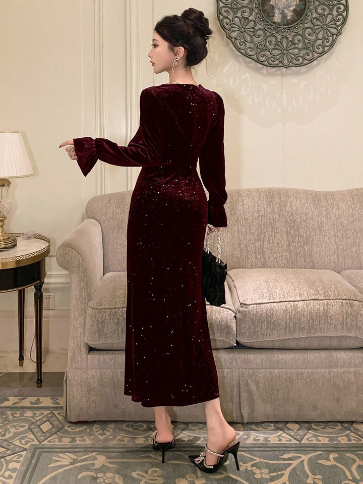 Rochie midi SHEIN, vișiniu