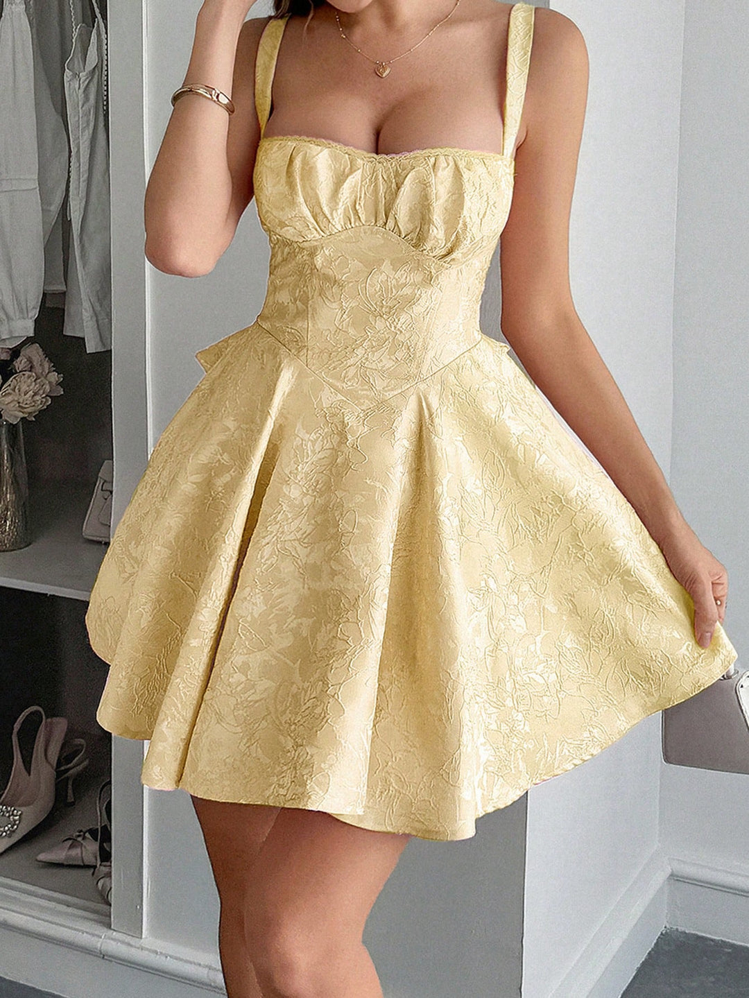 Rochie mini SHEIN, galben