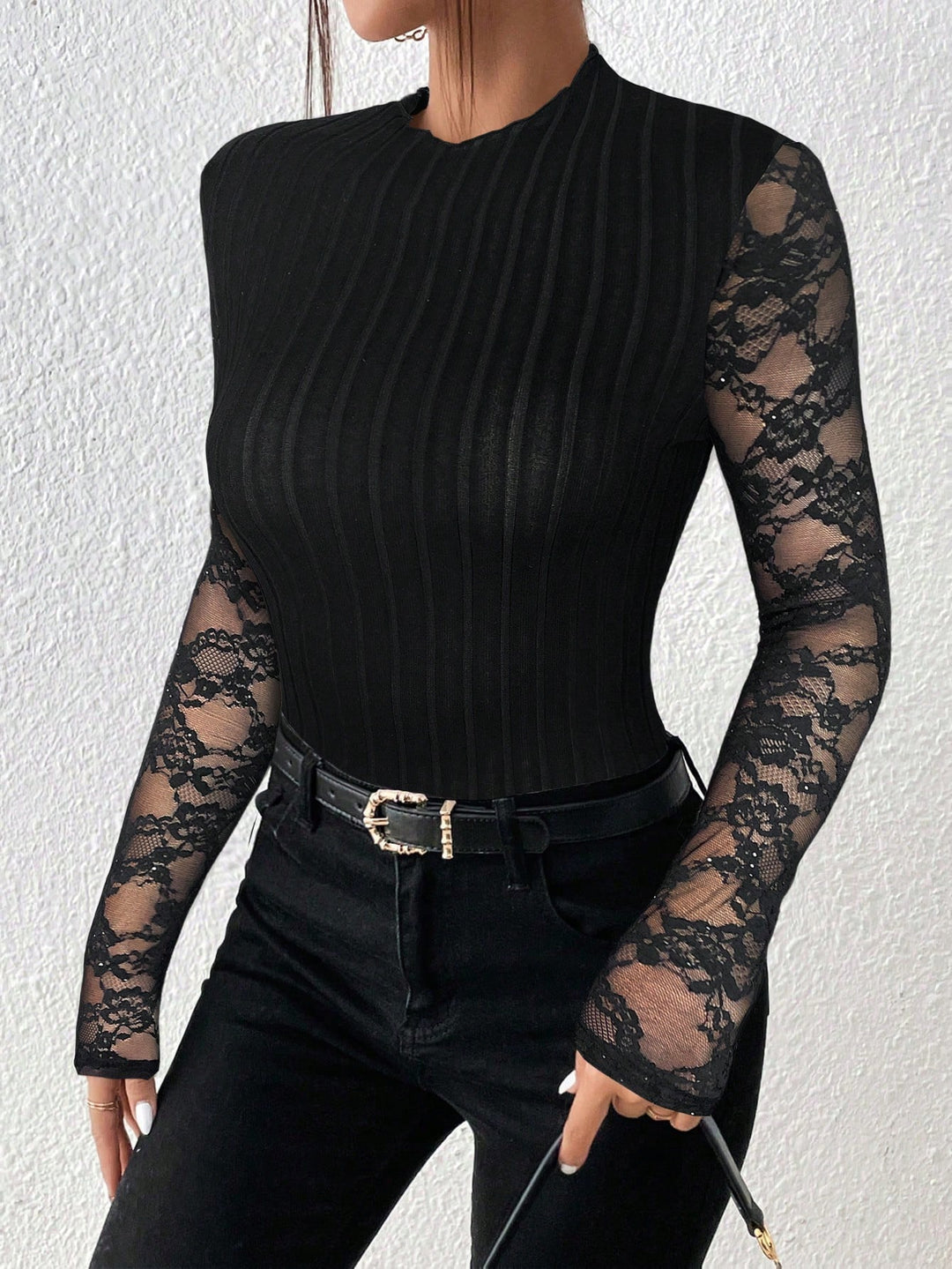 SHEIN blúz, fekete