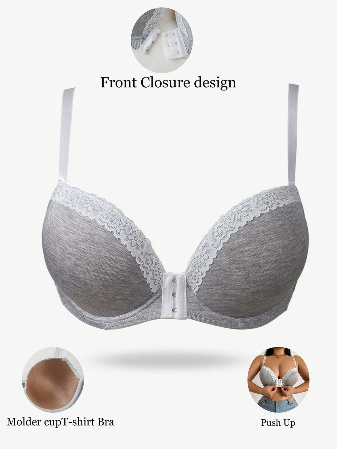 Sutien SHEIN, gri