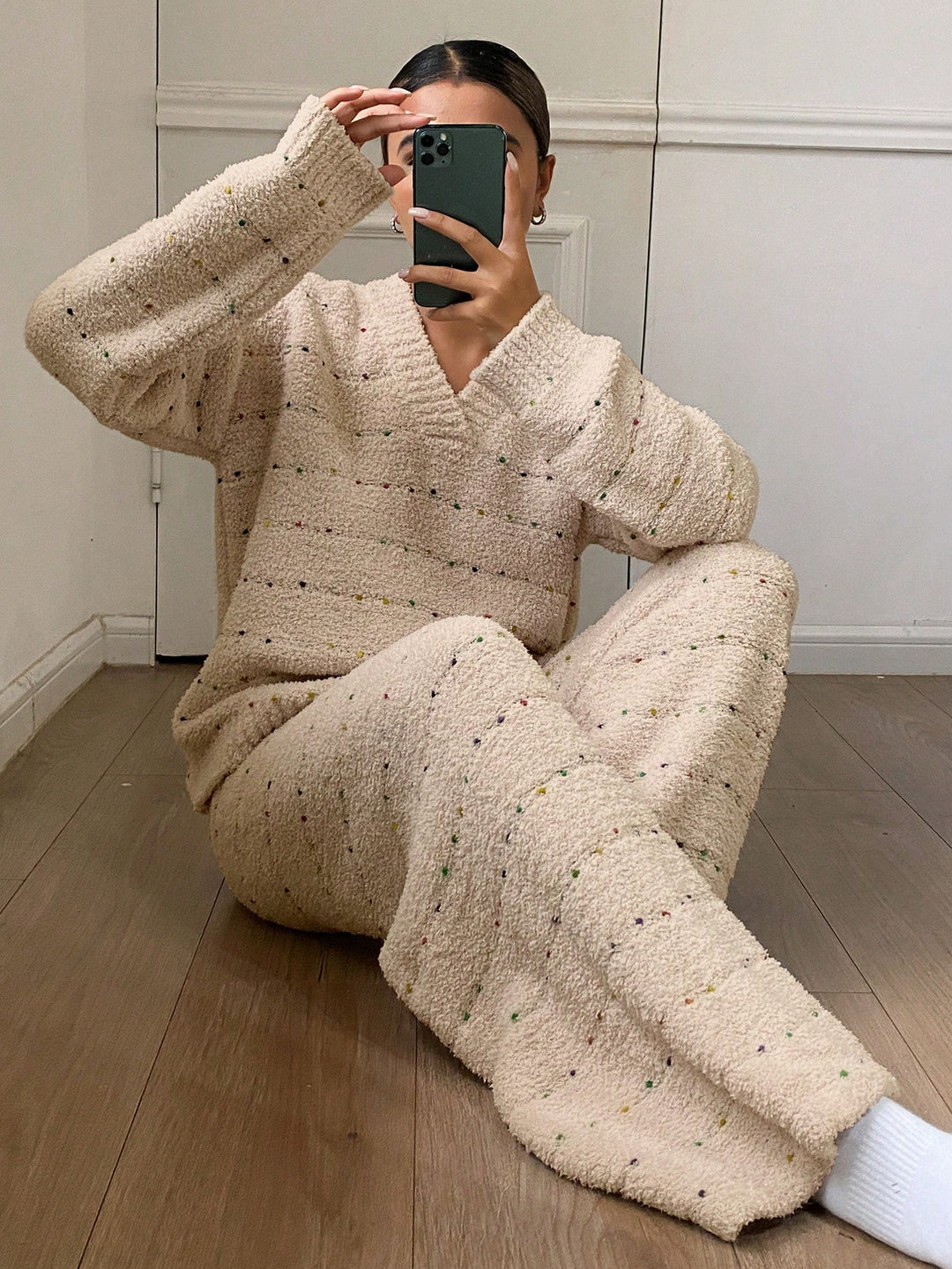 Set pijamale SHEIN, kaki